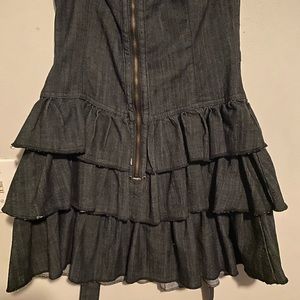 Denim strapless dress